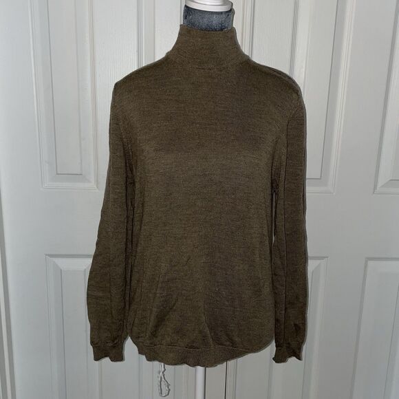 Studio 127 Merino Wool Turtleneck Sweater Women’s Brown Size Small - Picture 1 of 3